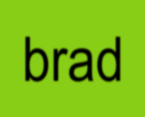 The Brat album cover, edited to say "Brad" instead.